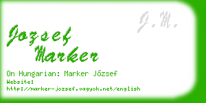 jozsef marker business card